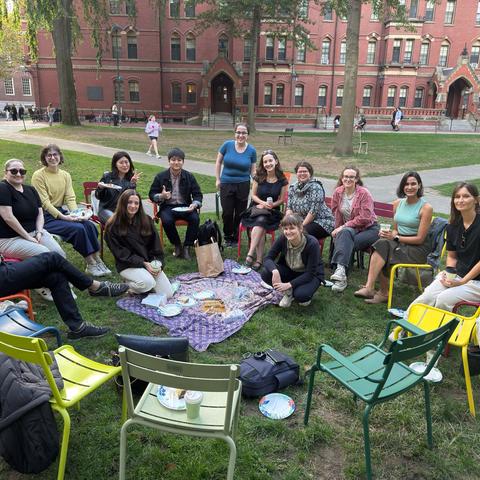 HSSPA members gathered at Harvard Yard.