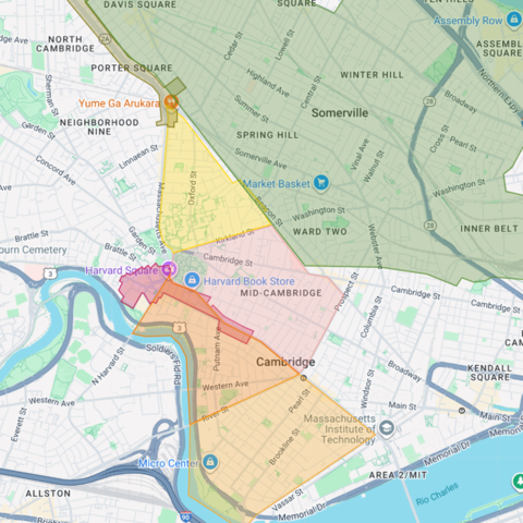 Cambridge Neighborhoods Map