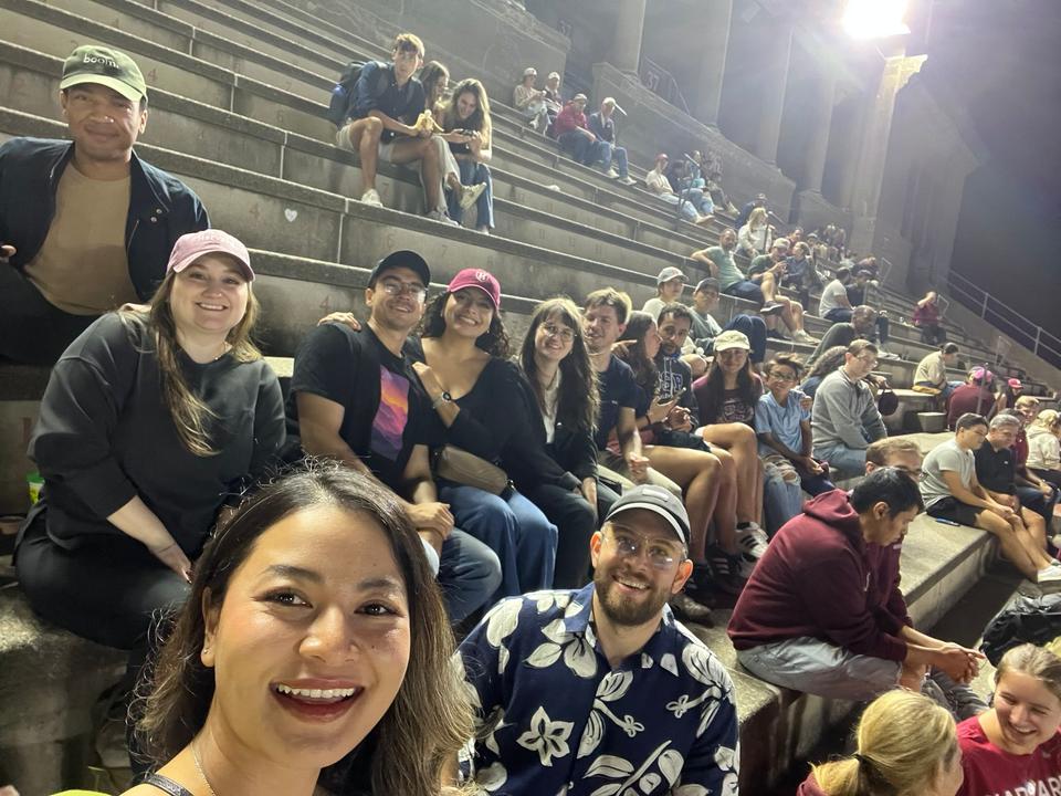 HSSPA members in the stands of a stadium.