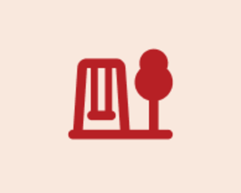 The playgroup's icon is a swing with a tree next to it, representing a children's playground.